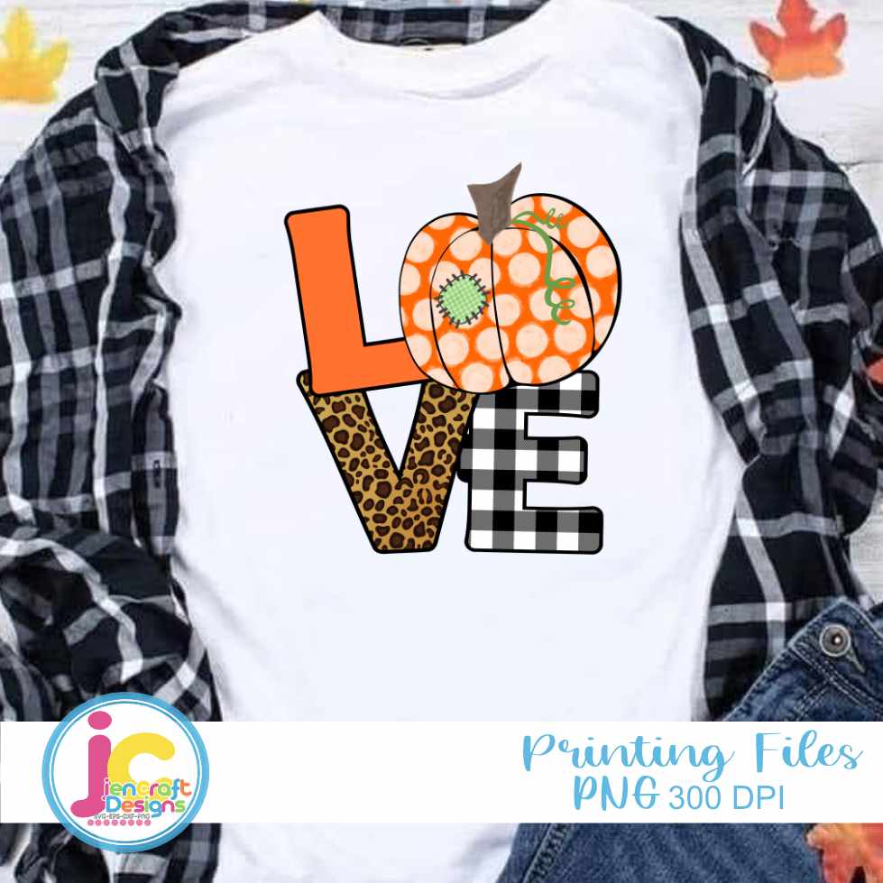 Pumpkin Png, Pumpkin Love Png - JenCraft Designs