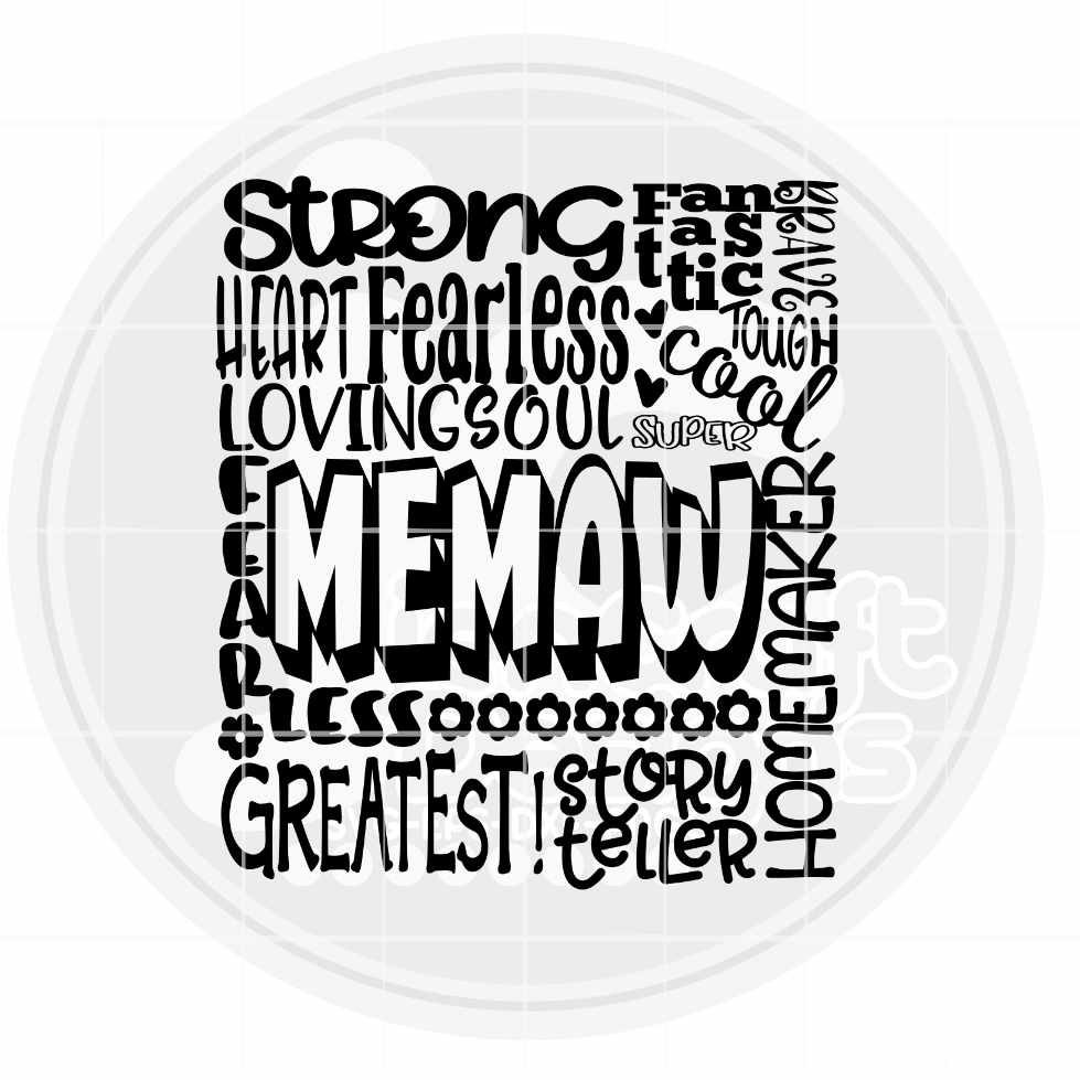 Memaw Svg | Typography Word Art SVG DXF PNG EPS