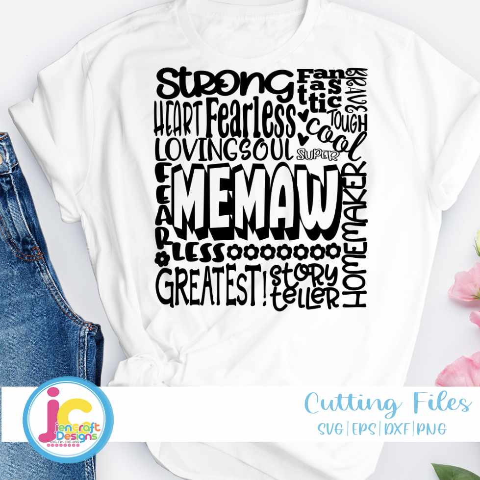 Memaw Svg | Typography Word Art SVG DXF PNG EPS