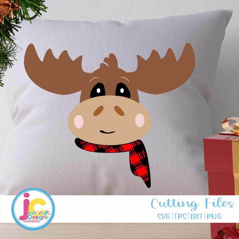 Moose Svg | Boy Moose Face SVG EPS DXF PNG JenCraft Designs