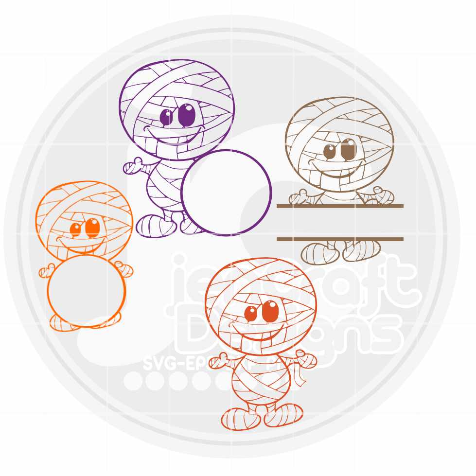 Mummy Monogram Frame Svg