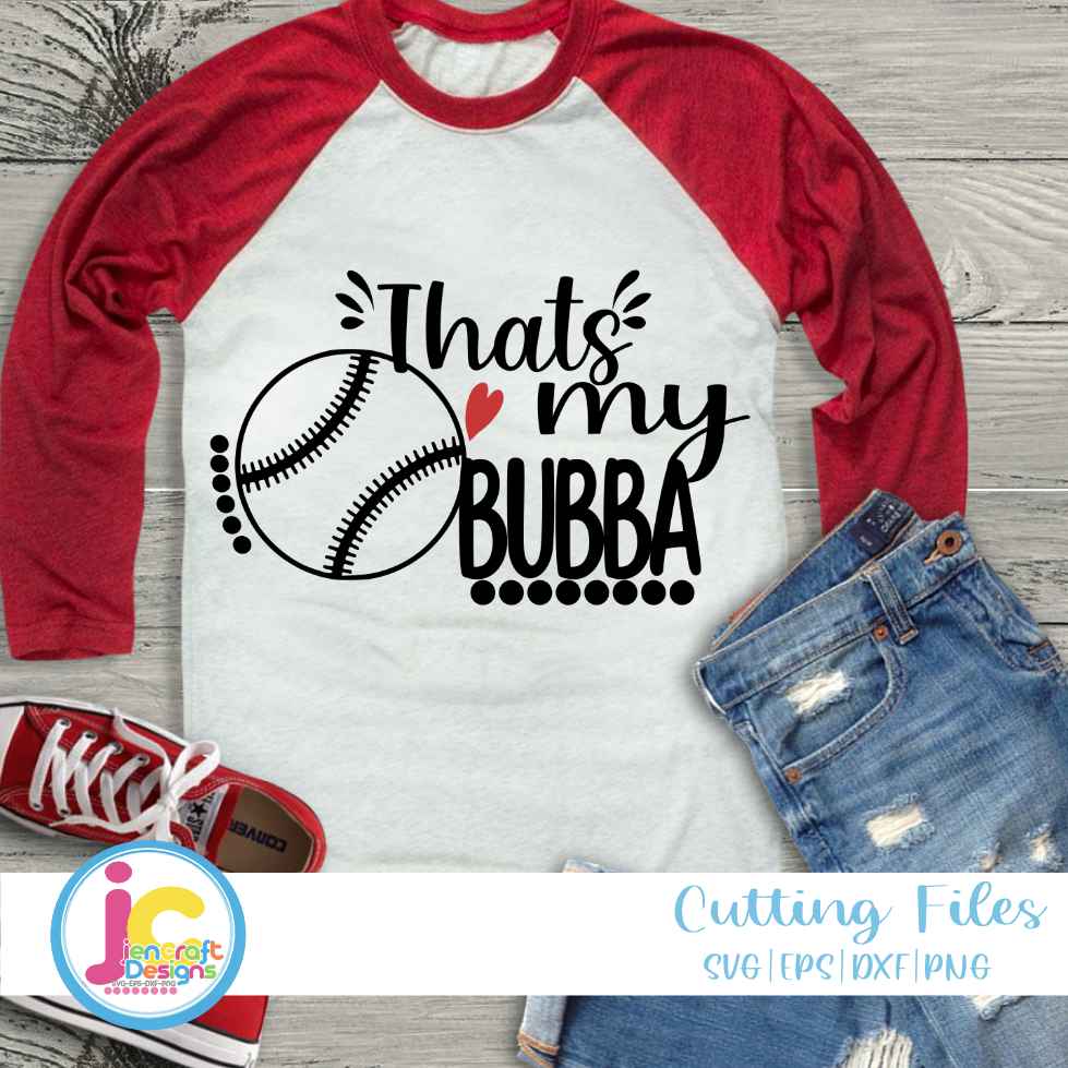 Baseball Svg | My Bubbas Biggest Fan SVG DXF PNG EPS JenCraft Designs