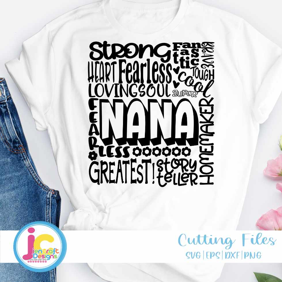 Nana Svg | Typography Word Art SVG DXF PNG EPS