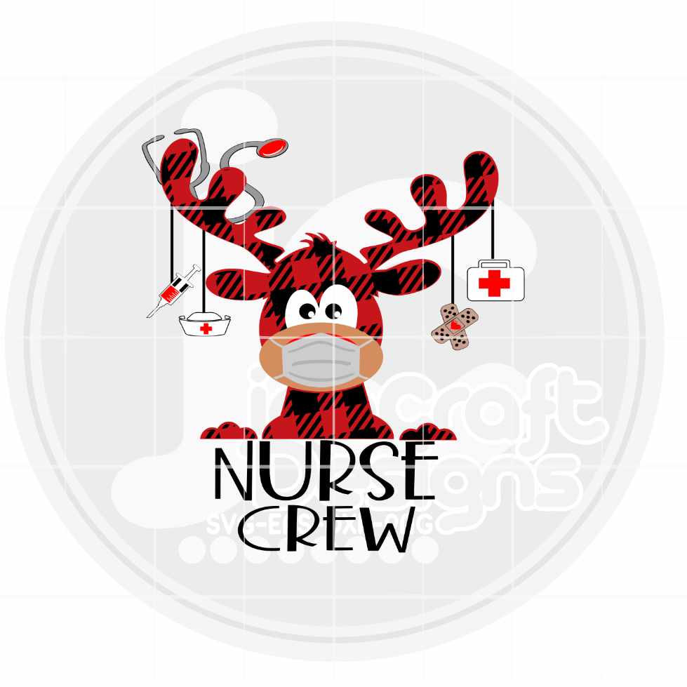 Christmas Nurse svg | Nurse Christmas SVG EPS DXF PNG JenCraft Designs