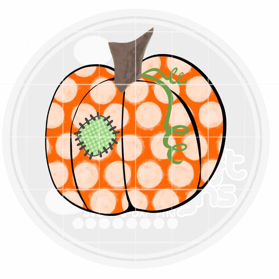 Polka Dot Pumpkin Png| Thanksgiving Png Sublimation File JenCraft Designs