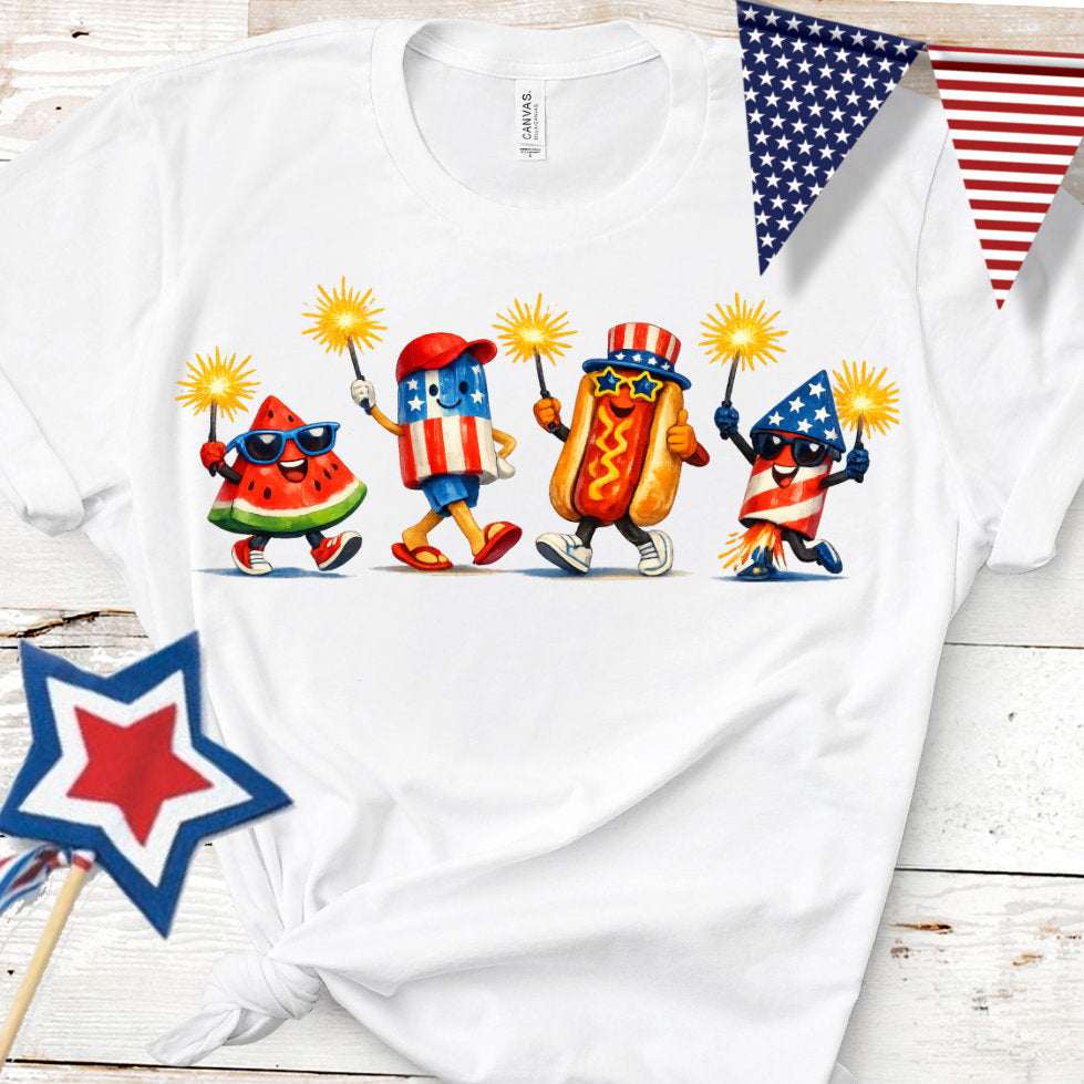 Patriotic Doodle PNG | Retro 4th of July Sublimation Design
