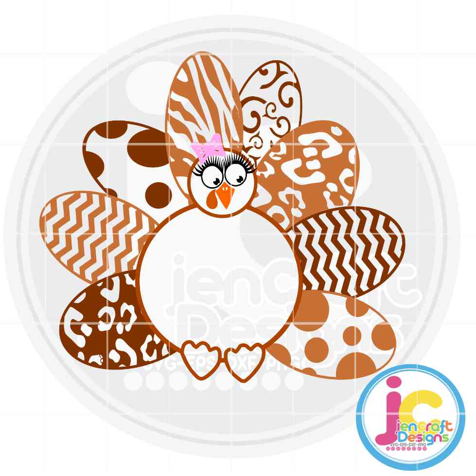 Thanksgiving Svg | Girl Turkey SVG EPS DXF PNG JenCraft Designs