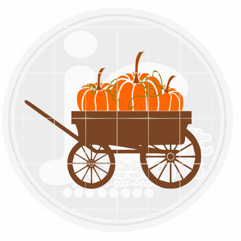 Fall Svg| Thanksgiving Pumpkin Wagon SVG EPS DXF PNG