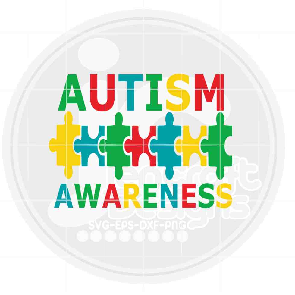 Autism Puzzle Svg | Autism Awareness SVG EPS DXF PNG JenCraft Designs