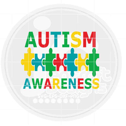 Autism Puzzle Svg | Autism Awareness SVG EPS DXF PNG JenCraft Designs