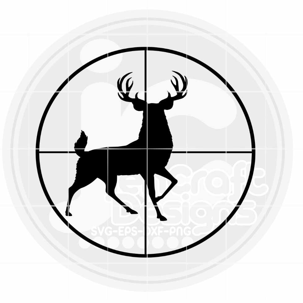 Deer Svg | Buck in Gun Sights Hunting Fathers Day SVG EPS DXF PNG