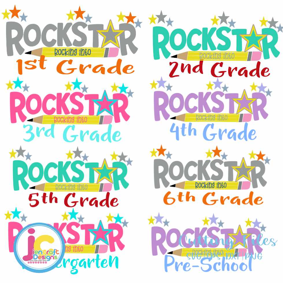 Back to School svg | Rock into SVG DXF PNG EPS Bundle JenCraft Designs
