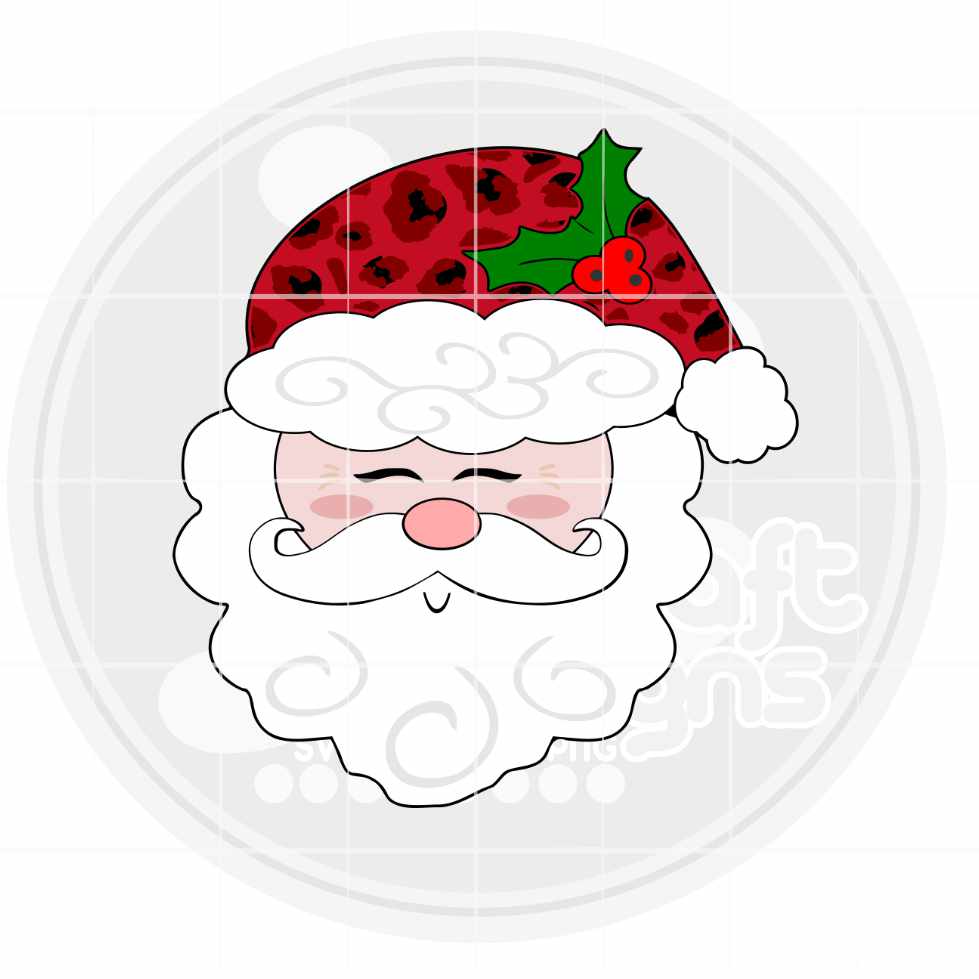 Christmas Svg | Santa Claus Face SVG EPS DXF PNG JenCraft Designs