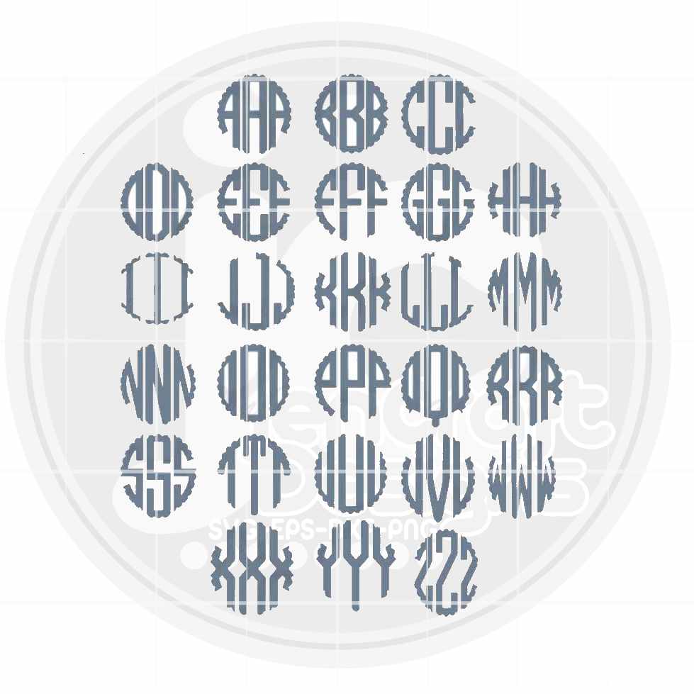 Scalloped Monogram Font | .TTF & .OTF Installable System Font