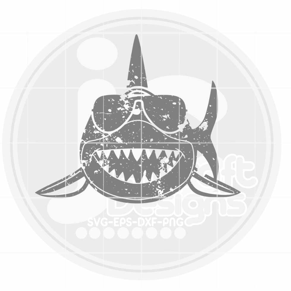 Shark Svg | Distressed Shark SVG EPS DXF PNG