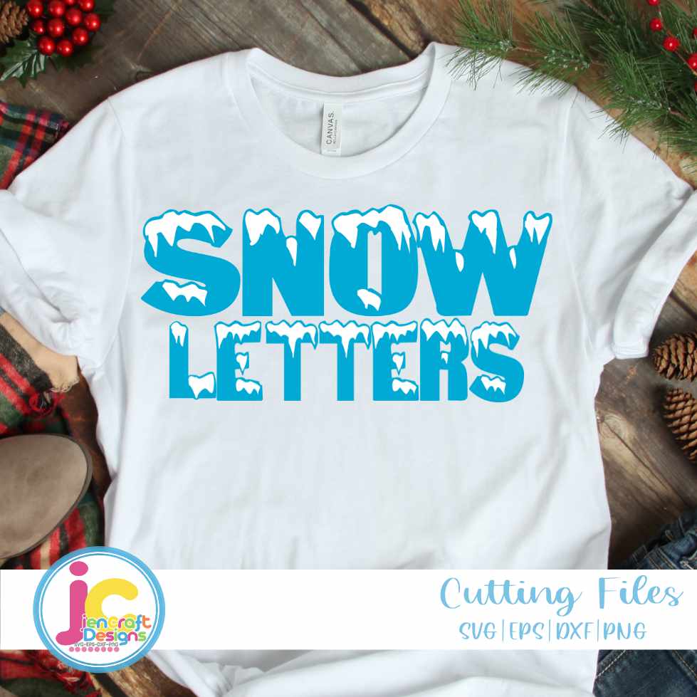 Snow Alphabet Svg | Winter Letters SVG DXF PNG EPS