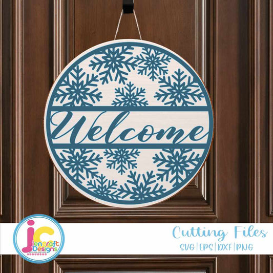 Winter Porch Sign Svg | Welcome Sign SVG DXF PNG EPS JenCraft Designs
