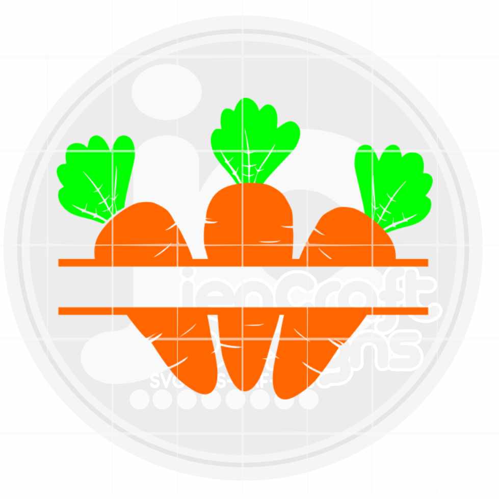 Easter Svg | Carrot Split Monogram SVG EPS DXF PNG