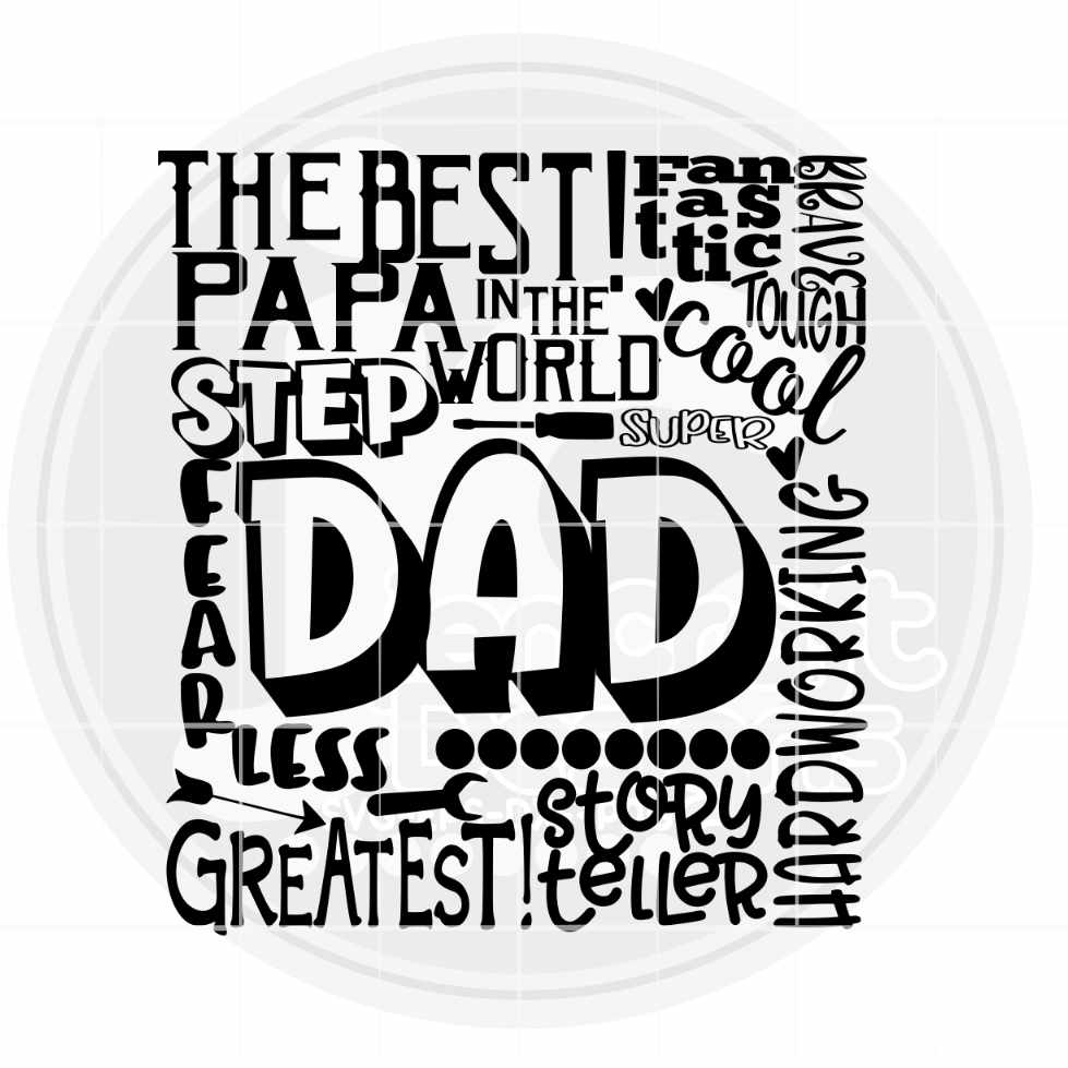 Step Dad Svg | Typography Word Art SVG EPS DXF PNG