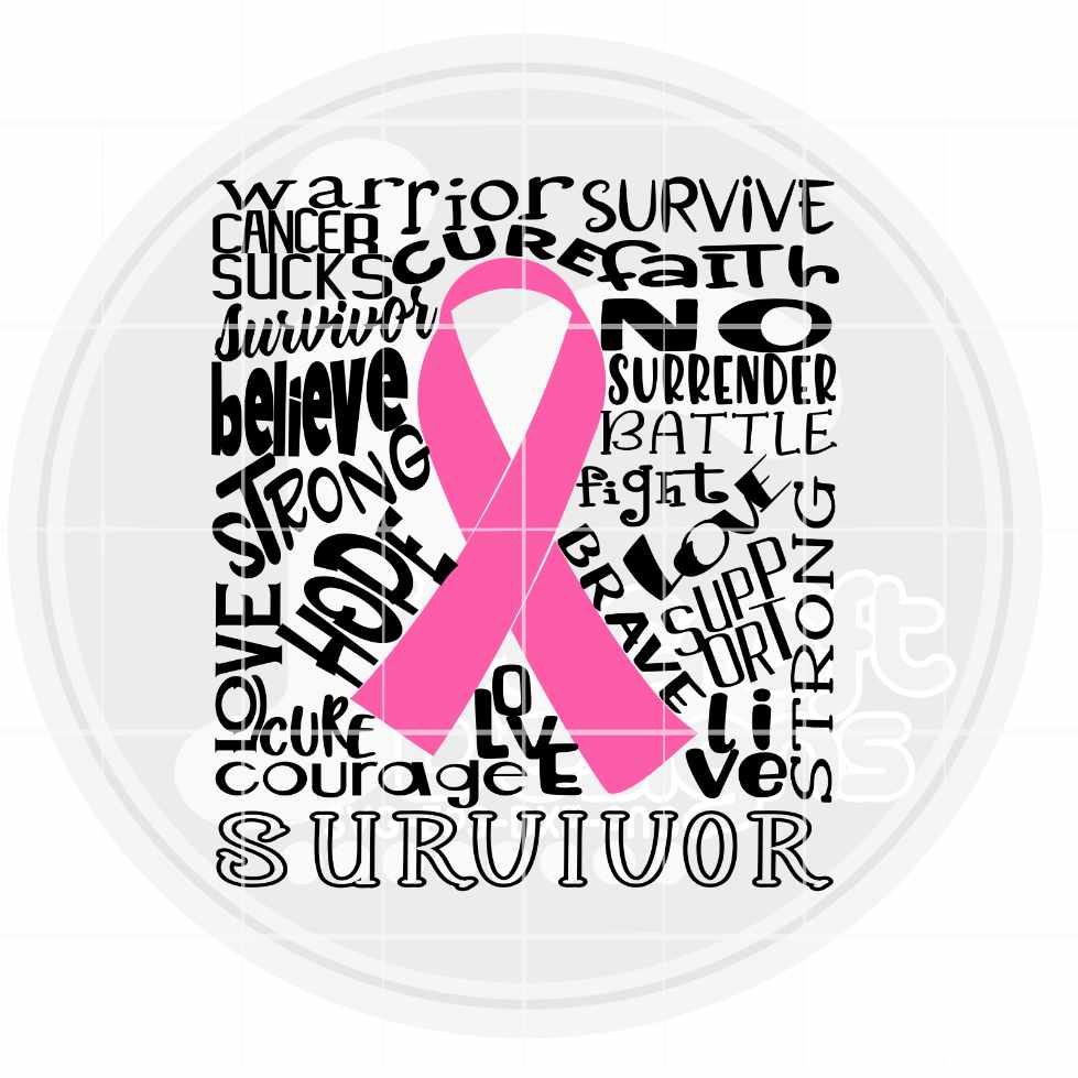 Breast Cancer Svg | Survivor Typography SVG EPS DXF PNG