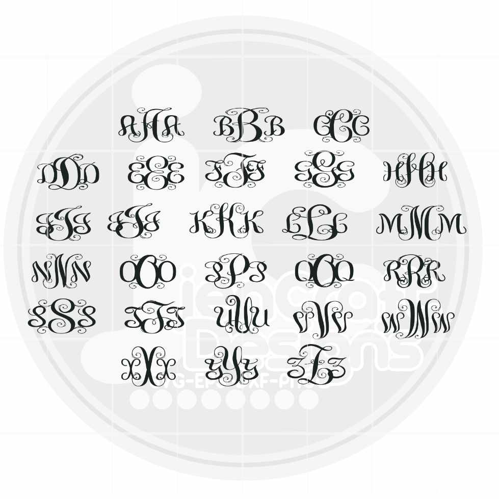 Fancy Interlocking Monogram Font | .TTF & .OTF Installable System Font