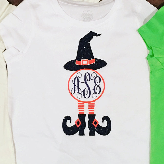 Witch Legs Monogram Frame SVG, EPS, DXF and PNG - JenCraft Designs