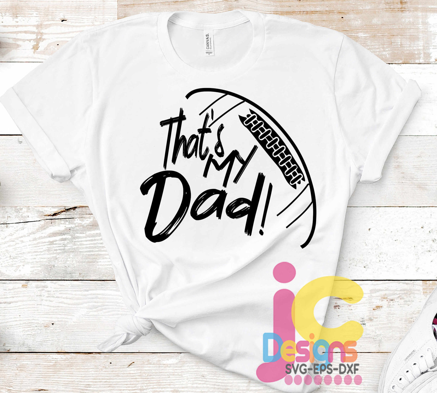 Football Svg, That's My Dad Biggest Fan SVG - JenCrft Designs