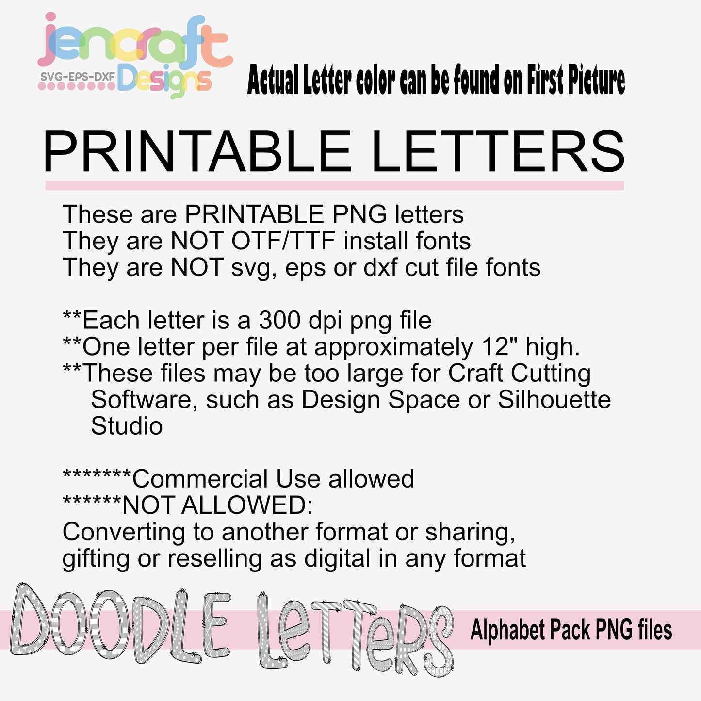 Teal Doodle Letters AlphaBet Sublmiation Design - JenCraft Designs
