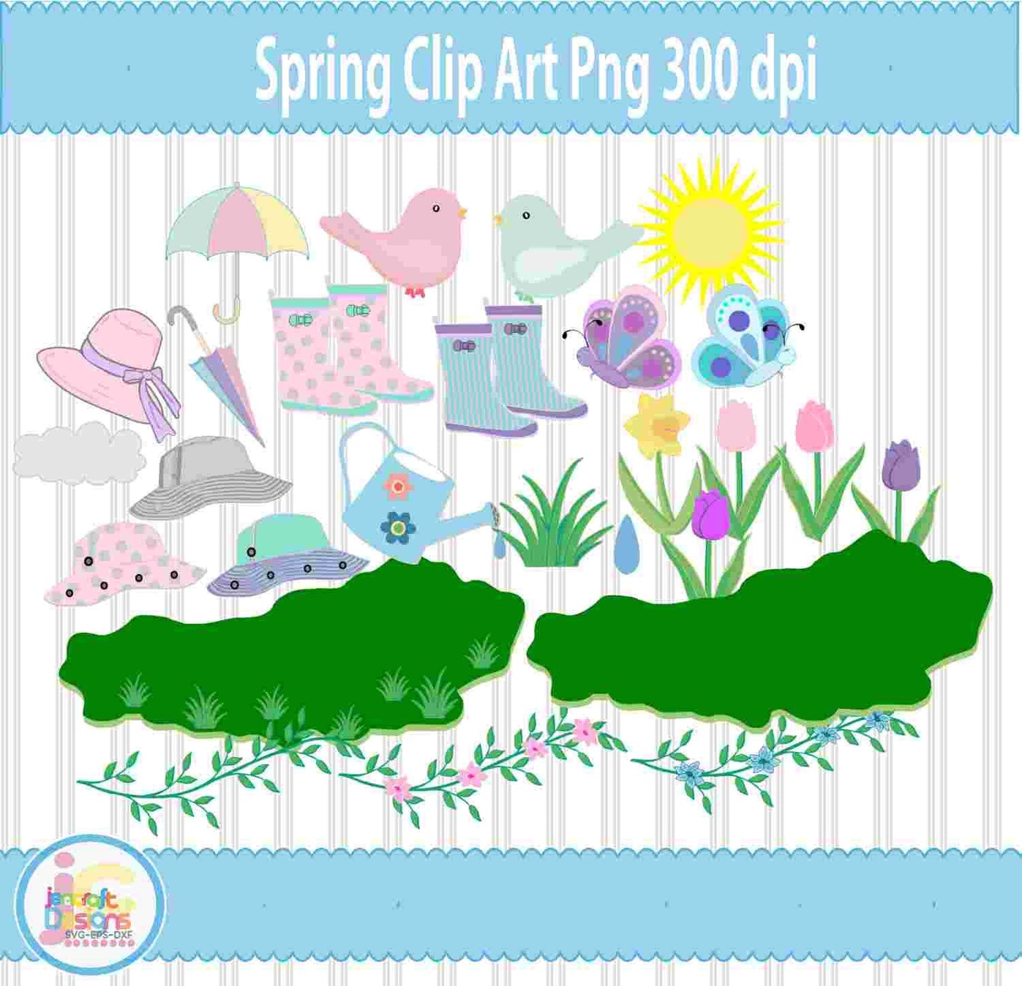 Spring Doodle Letters Alphabet Png Print File for Sublimation or Printing - JenCraft Designs