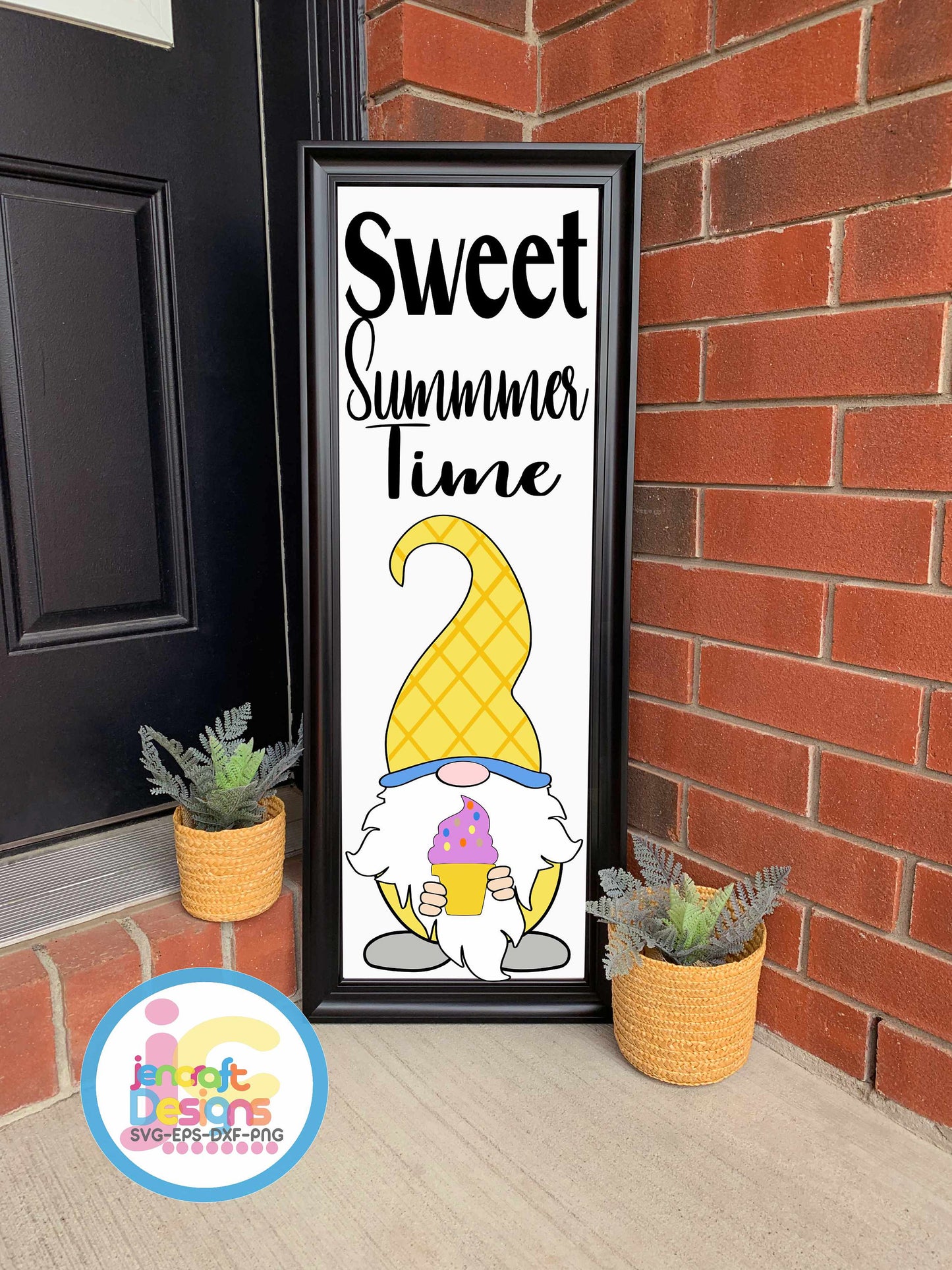 Spring Summer Porch Leaner Sign SVG Bundle Gnome SVG Vertical Leaner Sign Beach Garden Cut File svg, eps, dxf, Png quotes cricut silhouette - JenCraft Designs