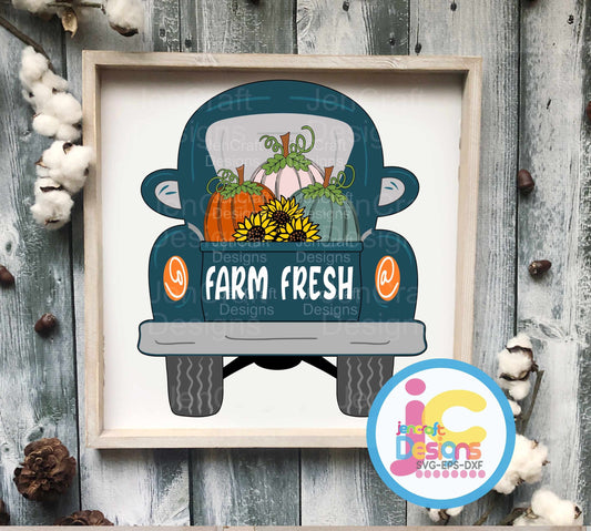 Fall Svg | Fall Pumpkin Antique Truck SVG EPS DXF PNG JenCraft Designs