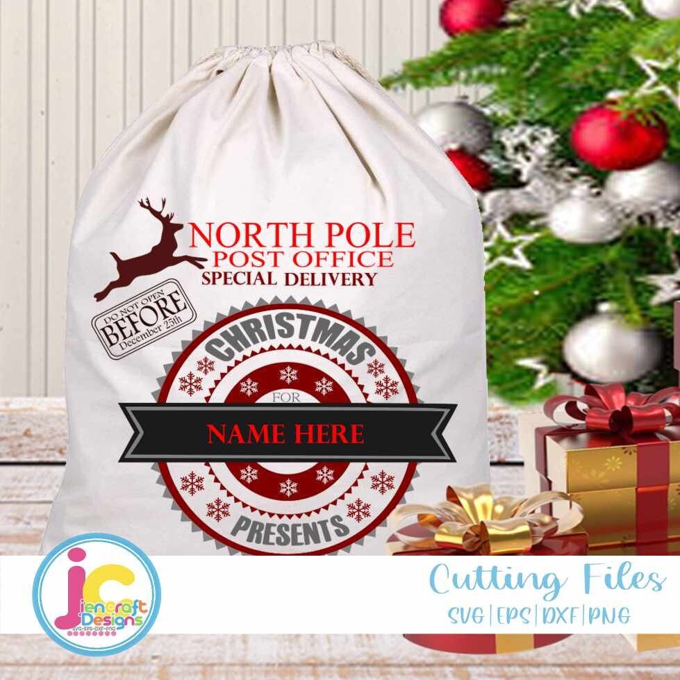 Christmas Svg | Santa Sack SVG EPS DXF PNG JenCraft Designs