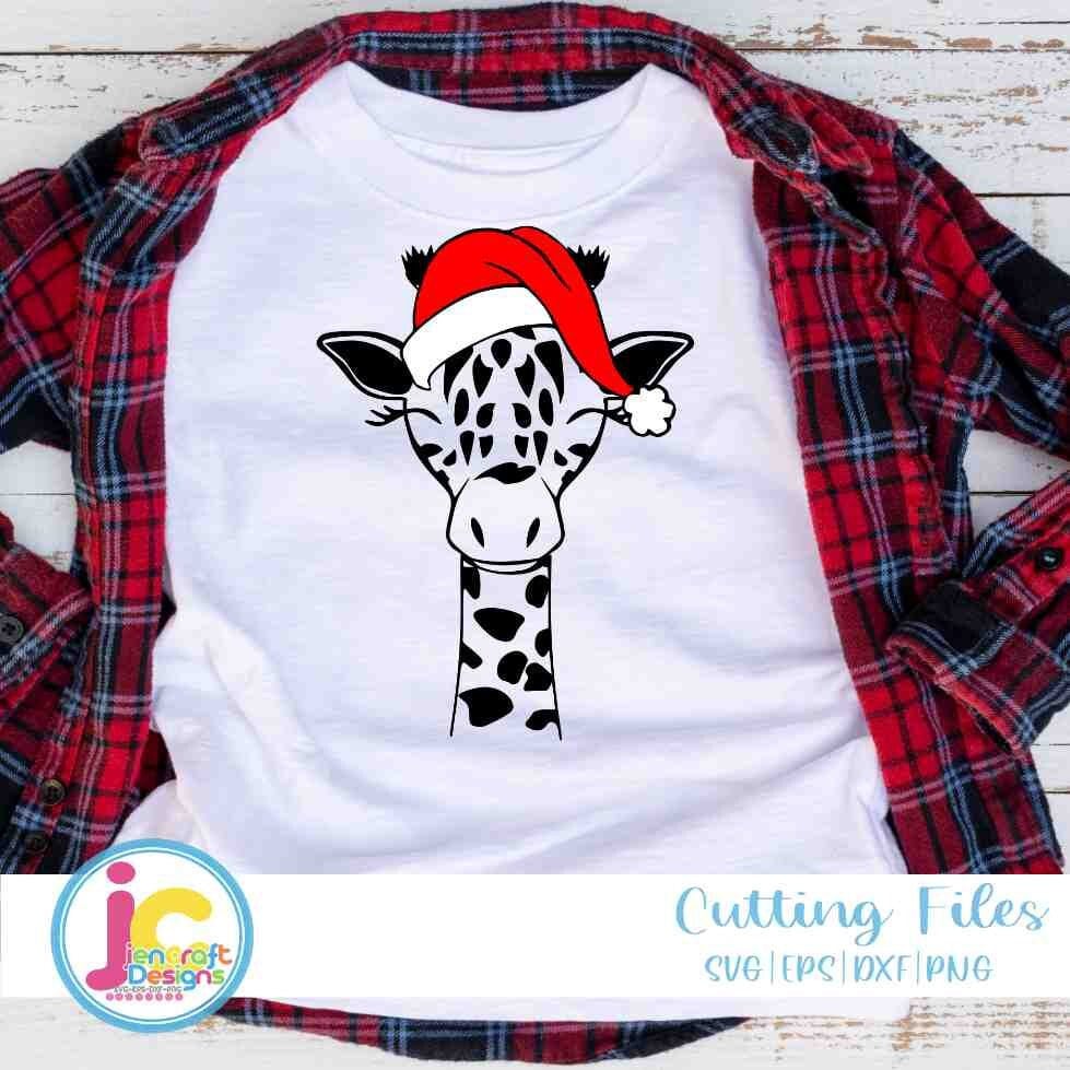 Giraffe Svg | Christmas Giraffe Face SVG EPS DXF PNG JenCraft Designs
