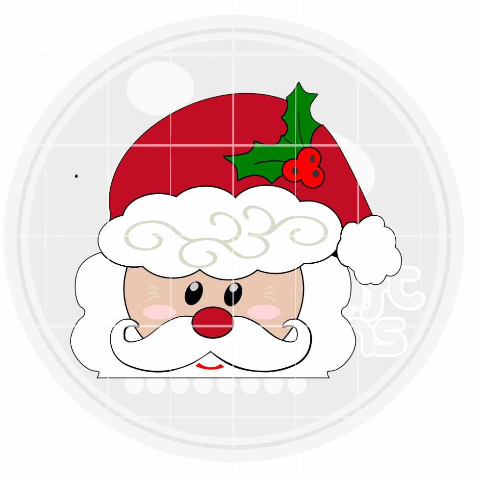 Christmas SVG | Peeping Santa SVG EPS DXF PNG JenCraft Designs