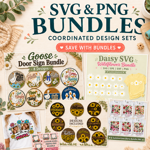 SVG & PNG Bundle Collections | Digital Design Bundles for Cricut & DIY Crafts