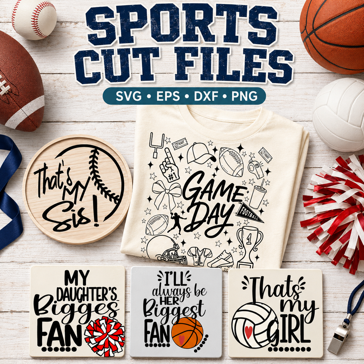 Sports Cut Files svg eps dxf png