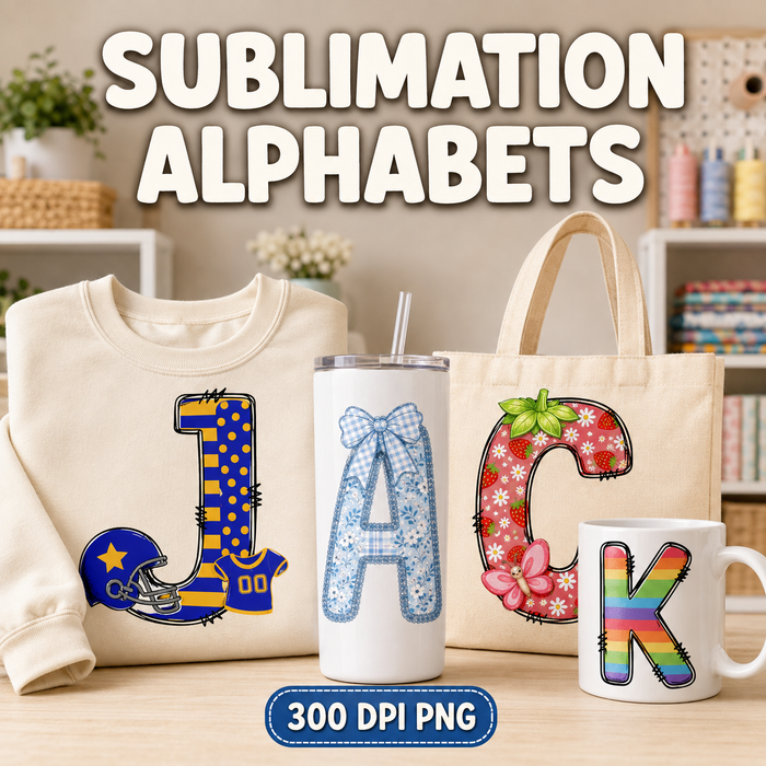Sublimation Alphabets