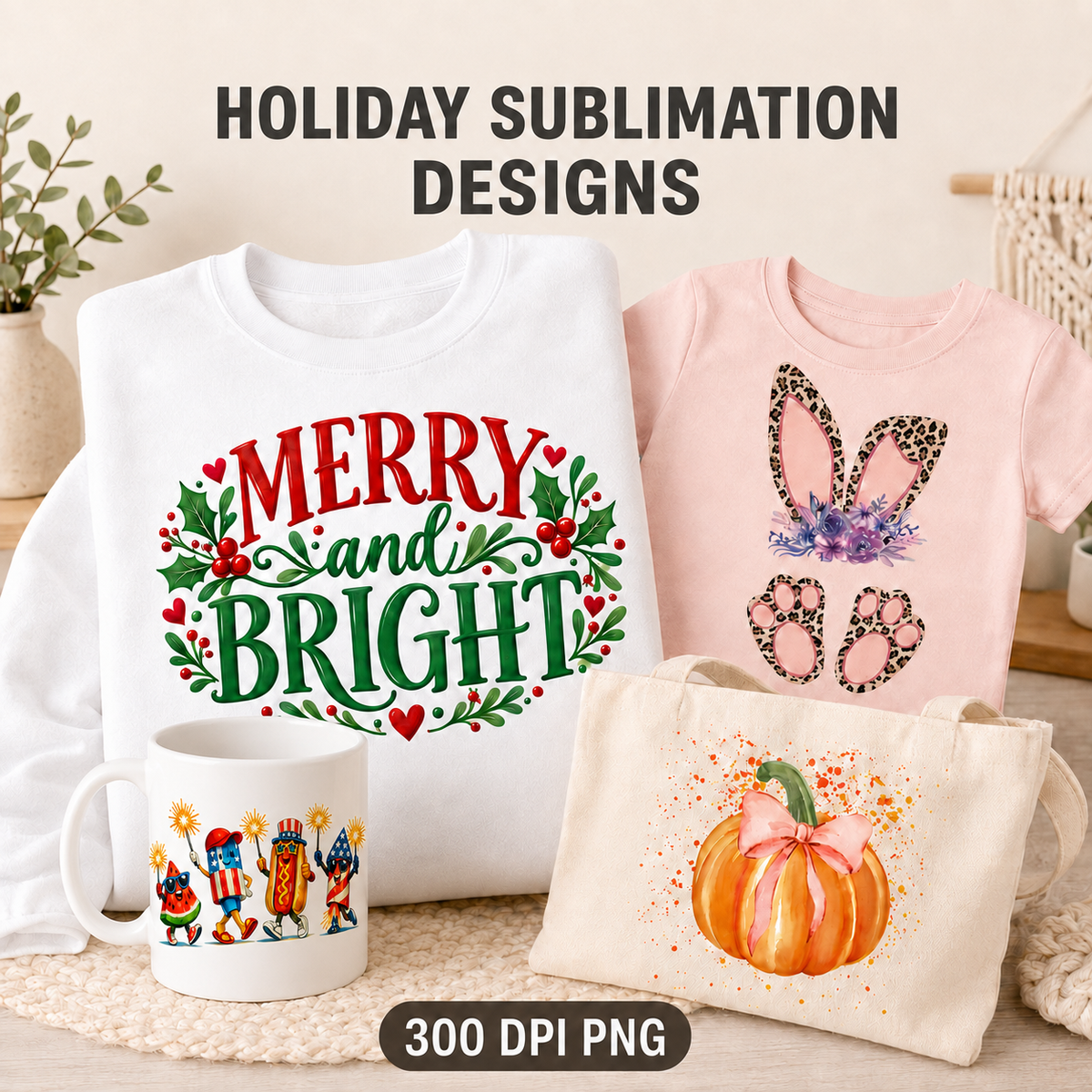 Holiday Sublimation Designs