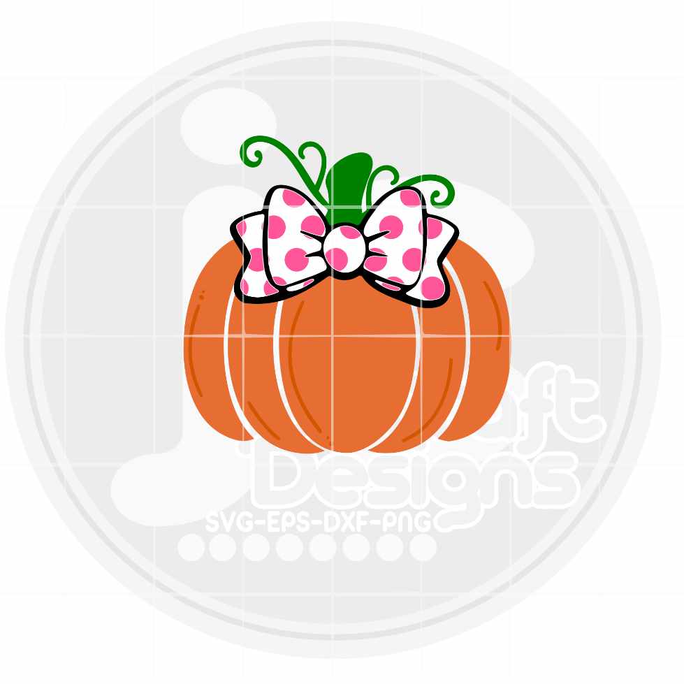 Cute Pumpkin svg, Girl Halloween Design SVG DXF PNG EPS
