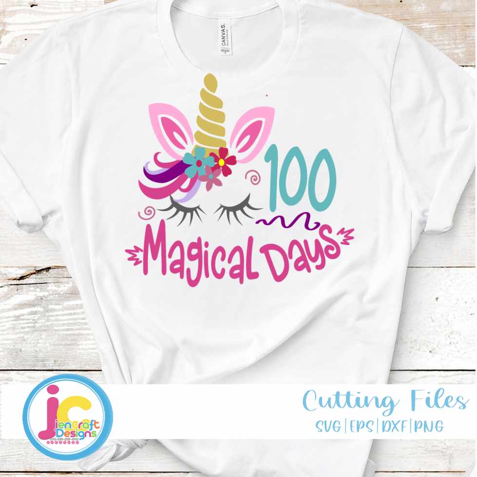 School svg | 100 magical days Unicorn SVG DXF PNG EPS