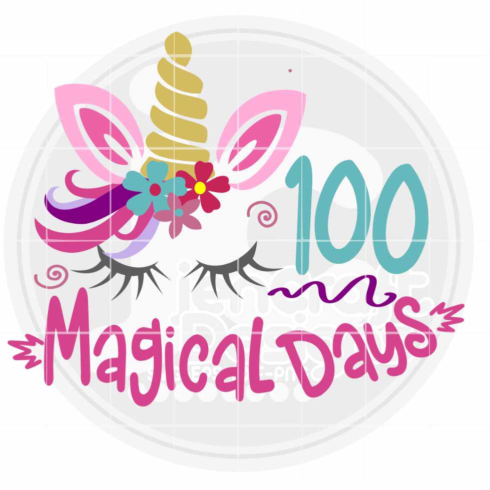 100 Magical Days SVG, EPS, DXF and PNG