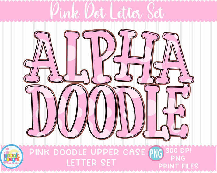 Pink Bumpy Knots Doodle Letters PNG Sublimation | JenCraft – JenCraft ...