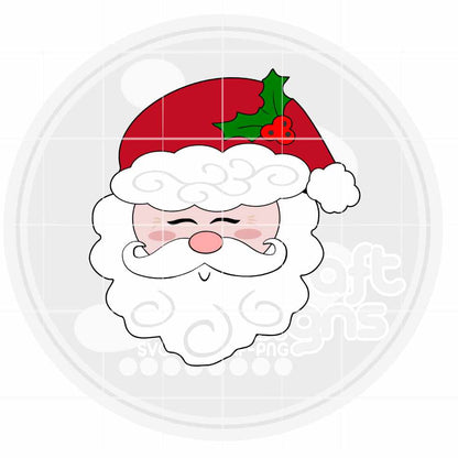 Christmas Svg | Cute Santa Face SVG EPS DXF PNG JenCraft Designs