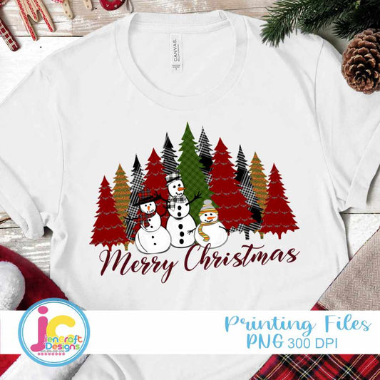 Christmas Png | Buffalo Plaid Trees Png Sublimation File JenCraft Designs