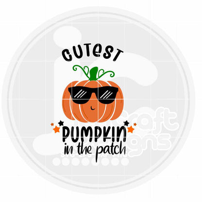 Cutest Pumpkin in the Patch svg, Boy Halloween SVG DXF PNG EPS