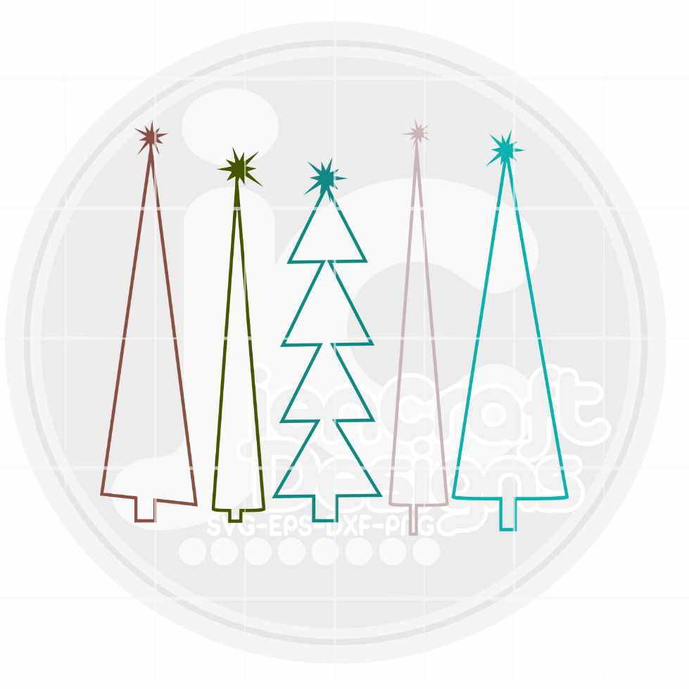Christmas svg | Minimalist Christmas Tree SVG EPS DXF PNG