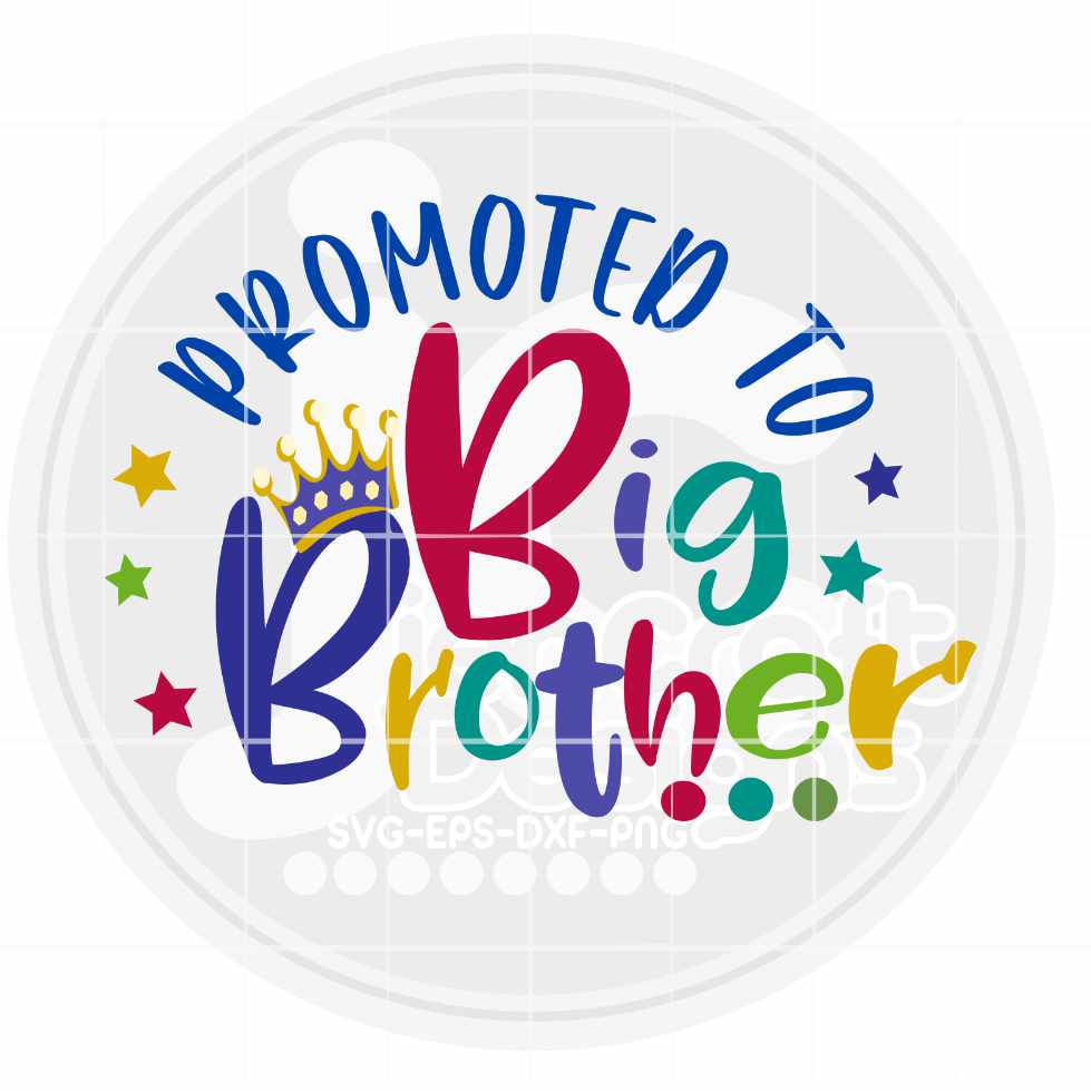 Baby Birth Announcement svg | Promoted to Big Brother SVG DXF PNG EPS