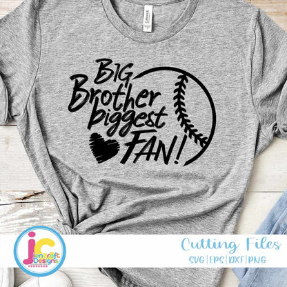 Baseball Svg | Baseball Big Brother Biggest Fan SVG EPS DXF PNG