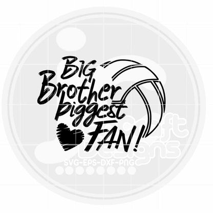 Volleyball Svg | Big Brother Biggest Fan SVG DXF PNG EPS