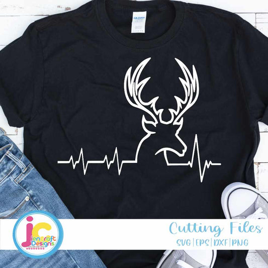 Hunter svg | Deer Hunting Heartbeat Buck SVG EPS DXF PNG